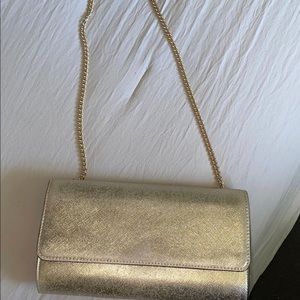 Crossbody gold purse